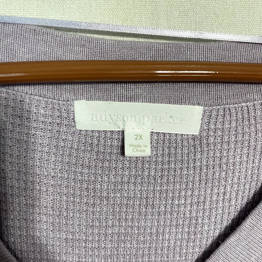 Adyson Parker Gray Speckled Knit V-Neck Sweater Tunic - Size‎ 2X - Picture 4 of 8